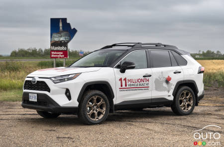 The 11 milltionth vehicle built by Toyota au Canada